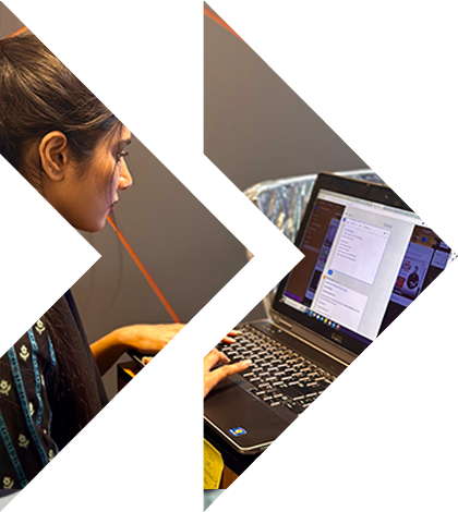 Girl Working on Laptop